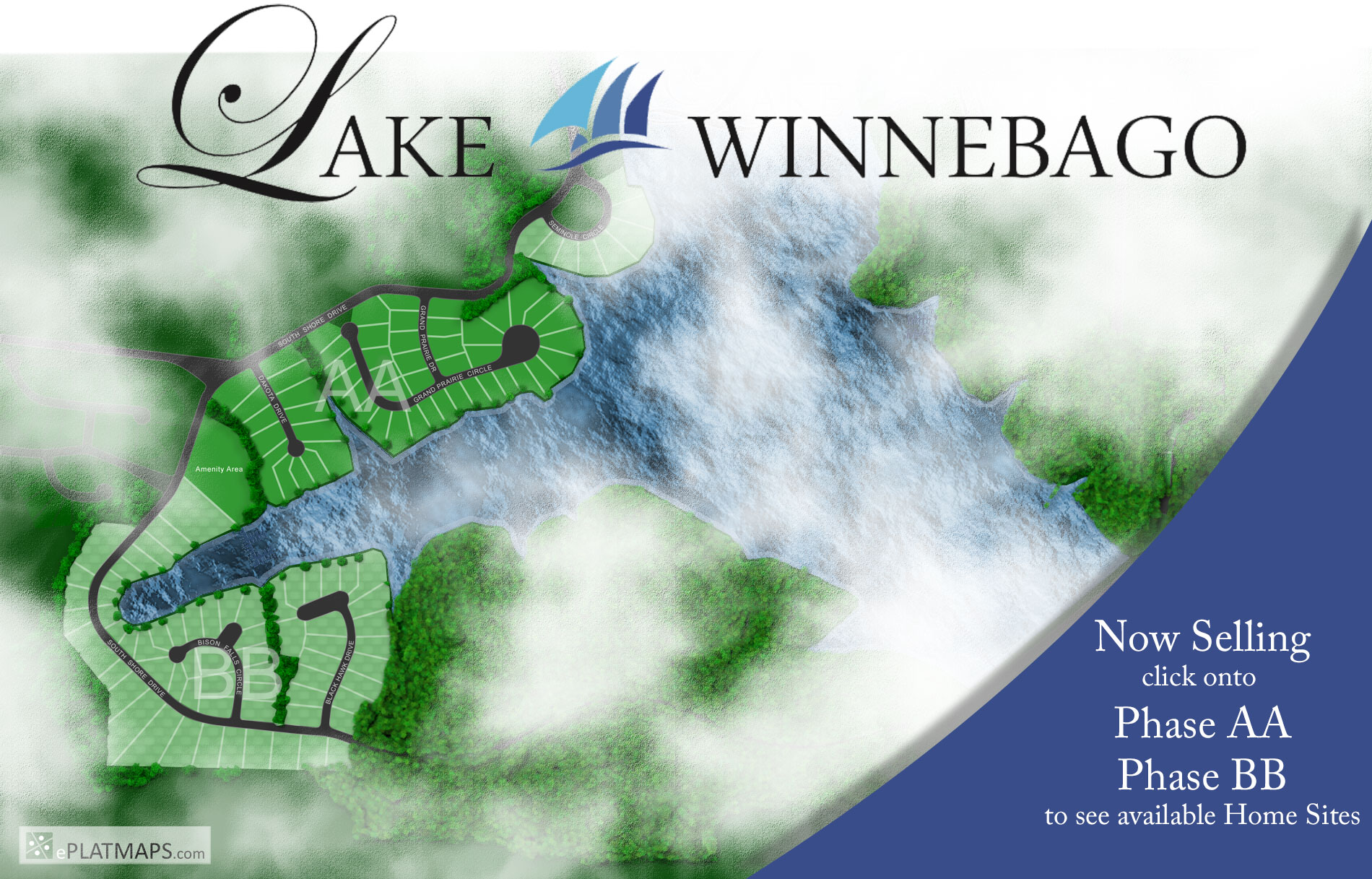 Artist Conceptual Drawing of Lake Winnebago New Home Development